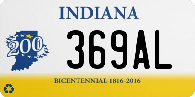 IN license plate 369AL