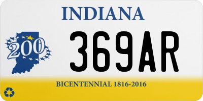 IN license plate 369AR