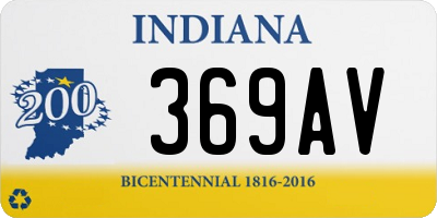 IN license plate 369AV