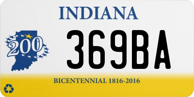 IN license plate 369BA