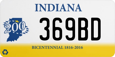 IN license plate 369BD