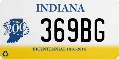 IN license plate 369BG