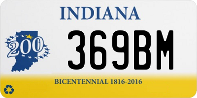 IN license plate 369BM