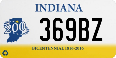 IN license plate 369BZ