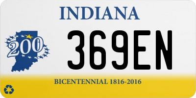 IN license plate 369EN