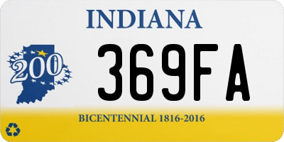 IN license plate 369FA