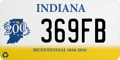 IN license plate 369FB