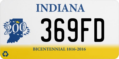 IN license plate 369FD