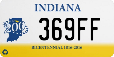 IN license plate 369FF