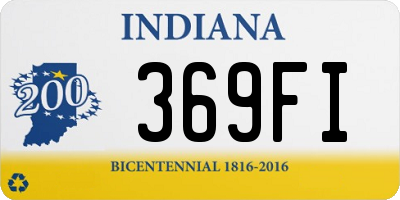 IN license plate 369FI