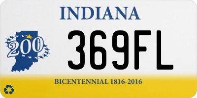 IN license plate 369FL