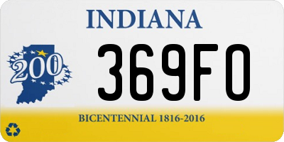 IN license plate 369FO