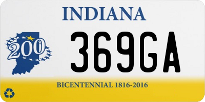 IN license plate 369GA