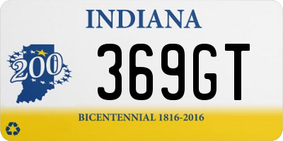 IN license plate 369GT