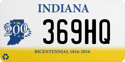 IN license plate 369HQ