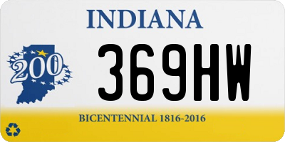 IN license plate 369HW