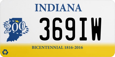 IN license plate 369IW