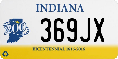 IN license plate 369JX