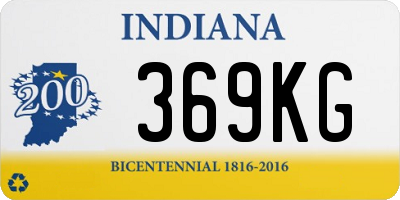 IN license plate 369KG