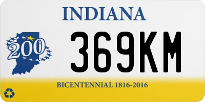 IN license plate 369KM