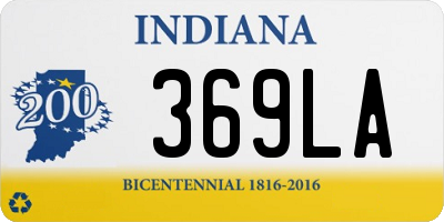 IN license plate 369LA