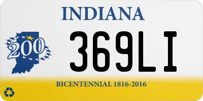 IN license plate 369LI