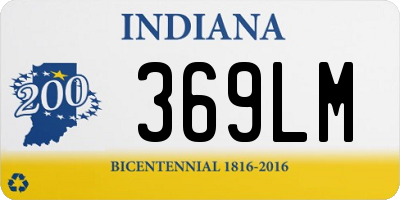 IN license plate 369LM