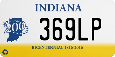 IN license plate 369LP