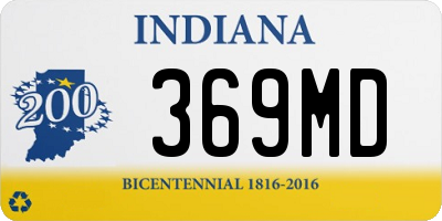 IN license plate 369MD