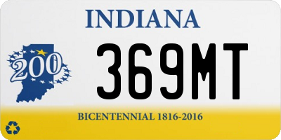 IN license plate 369MT