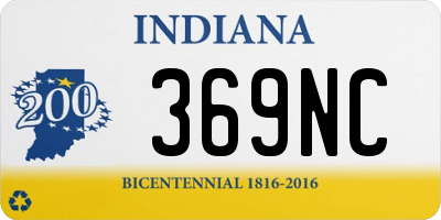 IN license plate 369NC