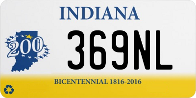 IN license plate 369NL