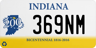 IN license plate 369NM