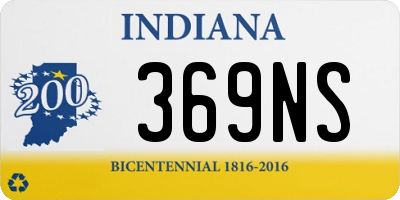 IN license plate 369NS