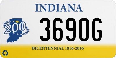 IN license plate 369OG