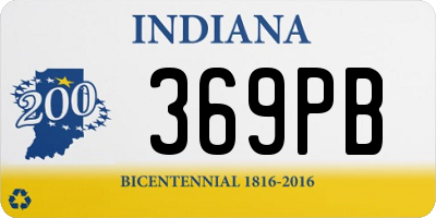 IN license plate 369PB