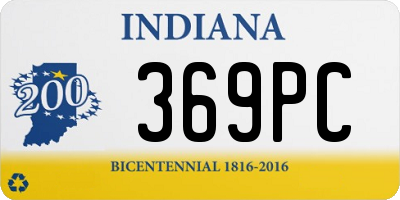 IN license plate 369PC