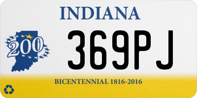 IN license plate 369PJ