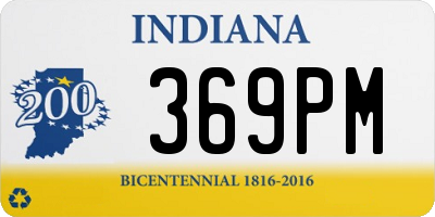 IN license plate 369PM