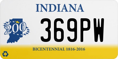 IN license plate 369PW