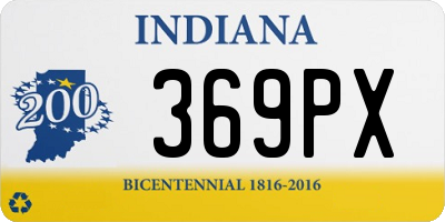 IN license plate 369PX