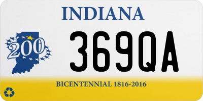 IN license plate 369QA