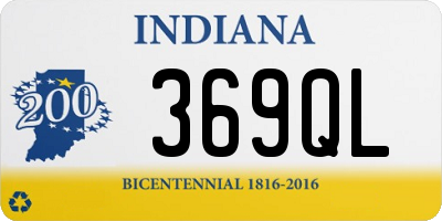 IN license plate 369QL