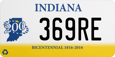 IN license plate 369RE