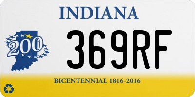 IN license plate 369RF