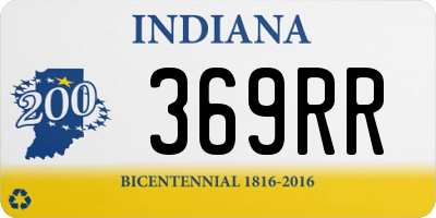 IN license plate 369RR