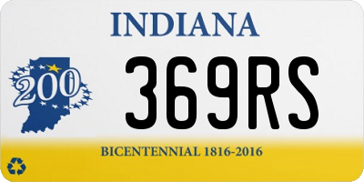 IN license plate 369RS