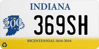 IN license plate 369SH