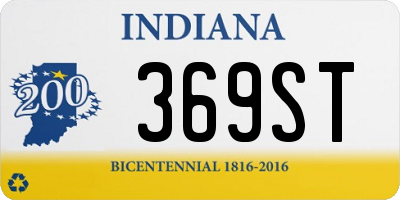 IN license plate 369ST