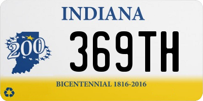 IN license plate 369TH